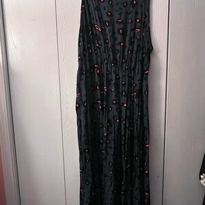 SHEIN Green Dress with Orange Accents